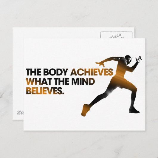 体がMINDの金ゴールドを達成信じする ポストカード (正面/裏面)