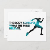 体がMINDシアンを達成信じする ポストカード (正面/裏面)