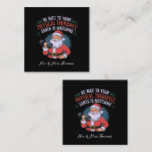 体のセラピストに優しくサンタ スクエア名刺 (正面/裏面)