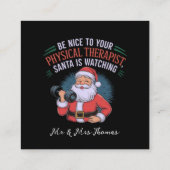 体のセラピストに優しくサンタ スクエア名刺 (裏面)