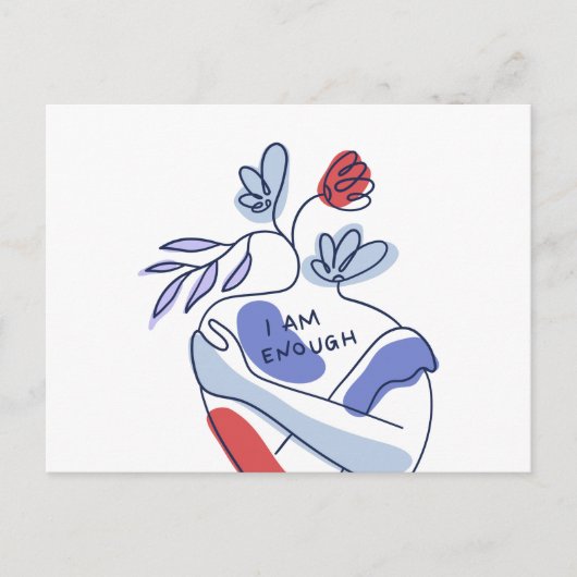 体のポジティビティ移動メッセージ ポストカード (正面)