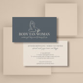 体の女性ラインアートモダン 名刺