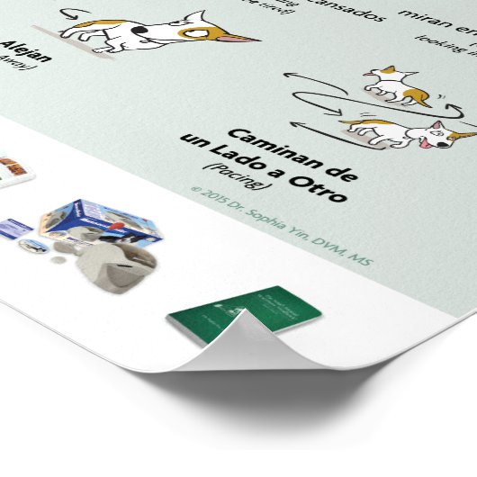 体の恐怖の言葉を犬のポスターにスペインの() ポスター (角)