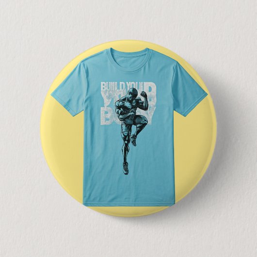 「体の構築」: 缶バッジ (正面)