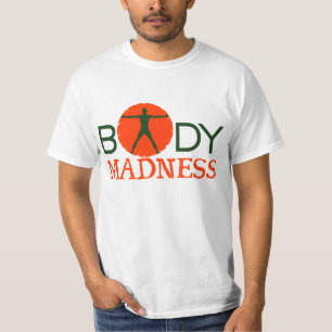 体の狂気のフィットネスのパーソナルトレーナーメンズティー Tシャツ