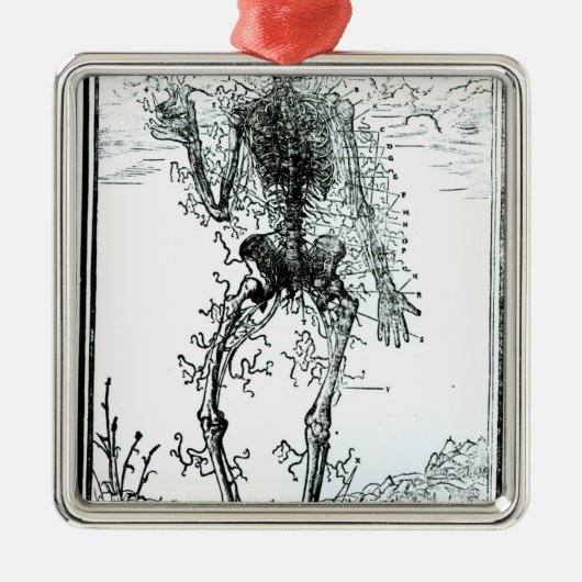 体の脈管系 メタルオーナメント (正面)