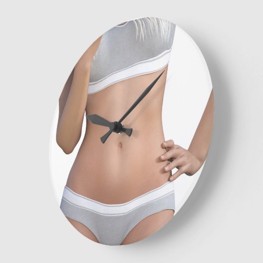 体の輪郭のシェイプと外観 ラージ壁時計 (傾斜)