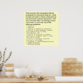 体の開示 ポスター (キッチン)