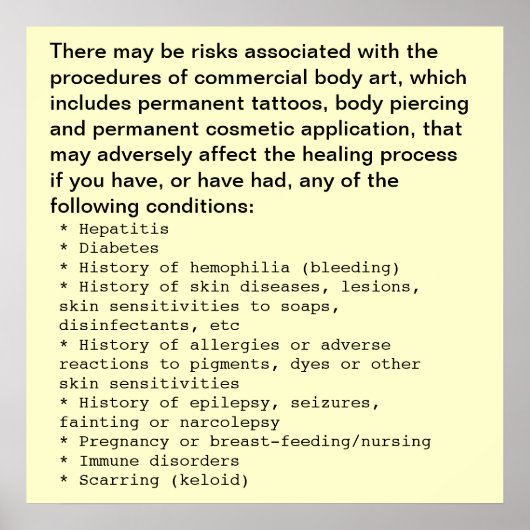 体の開示 ポスター (正面)