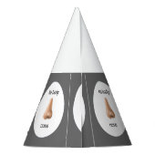 体の鼻無し パーティーハット (裏面)