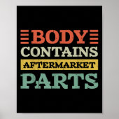 体は、お尻及び膝Rのためのアフターマーケット部品を含む ポスター (正面)