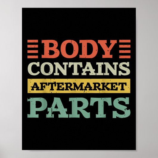 体は、お尻及び膝Rのためのアフターマーケット部品を含む ポスター (正面)