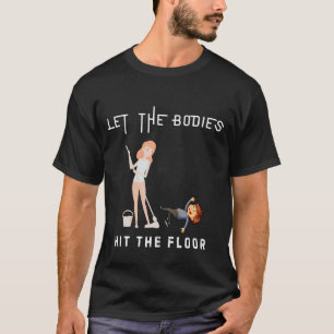 体を床に落とす Tシャツ
