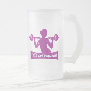 体を鍛えよう フロストグラスビールジョッキ