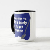 体を隠すことは容易です マグカップ (正面左)