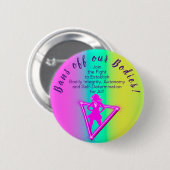 体を!レインボーボタンピン 缶バッジ (正面&裏面)