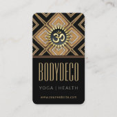 体アールデコブラック金ゴールドOMニューエイジ名刺 名刺 (正面)