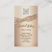 体カスタム彫刻コスメティックロゴQRCode女性 名刺 (裏面)