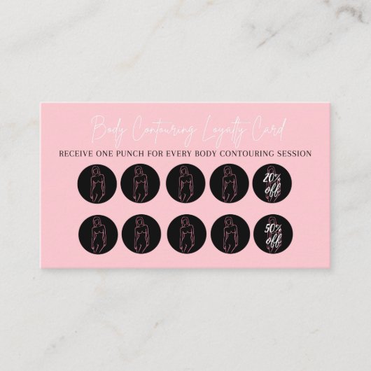 体コンタリングロイヤリティカード 名刺 (正面)