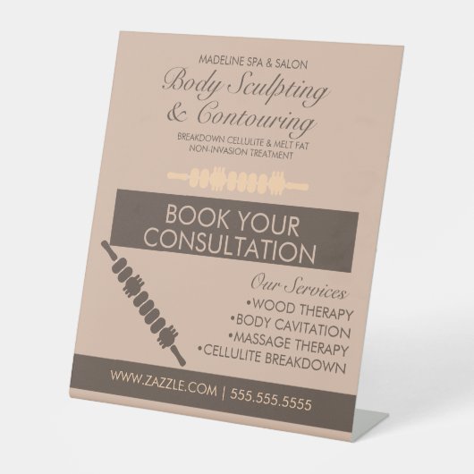 体コンタリング体スカルプトマッサージセラピー 台座サイン (正面)