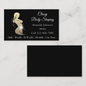 体シェーピングマッサージゴールデンスパーク白黒 名刺 (正面/裏面)