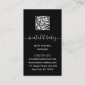 体シェーピングマッサージスパウェルネスブラックシルバー 名刺 (裏面)