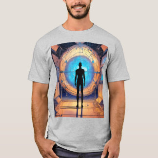 体シルエットTシャツのスケッチ Tシャツ