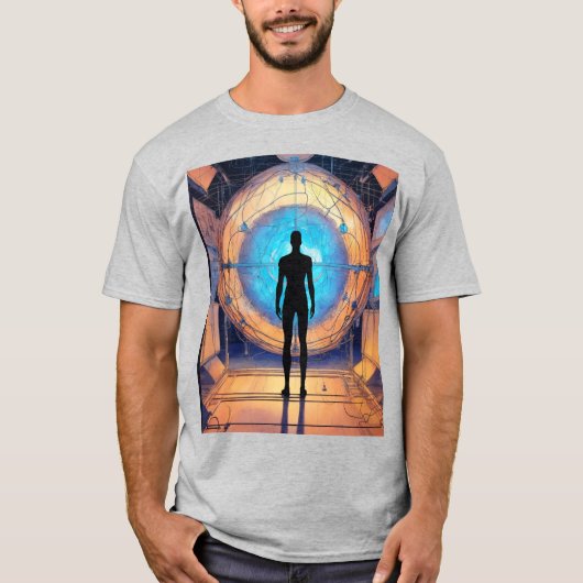 体シルエットTシャツのスケッチ Tシャツ (正面)