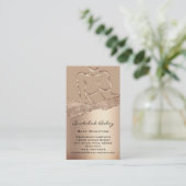 体スカルプティングロゴ金ゴールドQRバラグリッターWaxing 名刺 (スタンド正面)