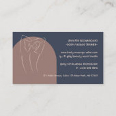 体スカルプトコンタリングのスプレータンマッサージセラピスト 名刺 (裏面)