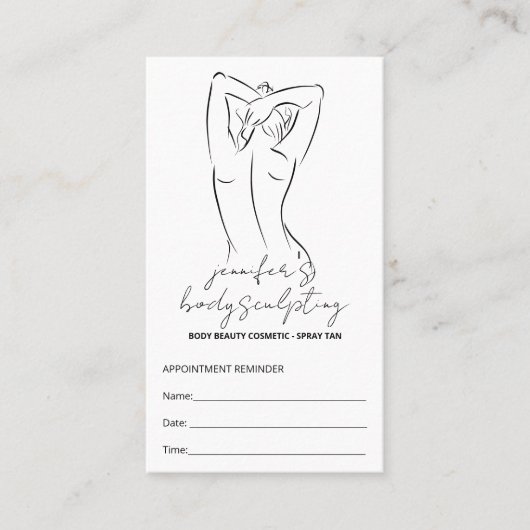 体スカルプトコンターリングスプレータンアポイントメント 名刺 (正面)