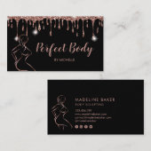 体スカルプトフィットネスリナーギウエストトレーナードリップ 名刺 (正面/裏面)