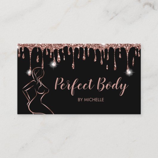 体スカルプトフィットネスリナーギウエストトレーナードリップ 名刺 (正面)