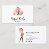 体スカルプトフィットネスリナーギウエストトレーナーバス 名刺 (正面/裏面)