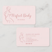 体スカルプトフィットネスリナーギウエストトレーナーバス 名刺 (正面/裏面)