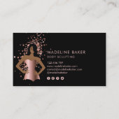 体スカルプトフィットネスリナーギウエストトレーナーバス 名刺 (裏面)