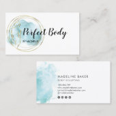 体スカルプトフィットネスリナーギウエストトレーナーバス 名刺 (正面/裏面)