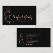 体スカルプトフィットネスリナーギウエストトレーナーバス 名刺 (正面/裏面)