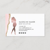 体スカルプトフィットネスリナーギウエストトレーナーバス 名刺 (裏面)