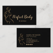 体スカルプトフィットネスリナーギウエストトレーナーバス 名刺 (正面/裏面)