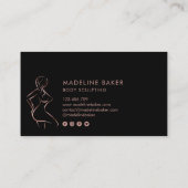 体スカルプトフィットネスリナーギウエストトレーナーバス 名刺 (裏面)