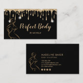 体スカルプトフィットネスリナーギウエストトレーナーバス 名刺 (正面/裏面)