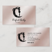 体スカルプトフィットネスリナーギウエストトレーナーバス 名刺 (正面/裏面)