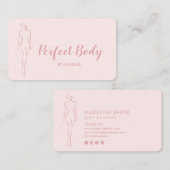 体スカルプトフィットネスリナーギウエストトレーナーバス 名刺 (正面/裏面)