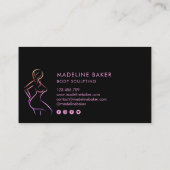 体スカルプトフィットネスリナーギウエストトレーナーバス 名刺 (裏面)