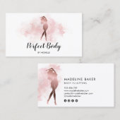 体スカルプトフィットネスリナーギウエストトレーナーバス 名刺 (正面/裏面)