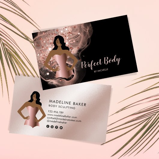 体スカルプトフィットネスリナーギウエストトレーナーバス 名刺