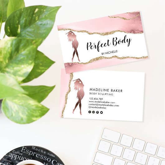 体スカルプトフィットネスリナーギウエストトレーナーバス 名刺