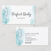 体スカルプトフィットネスリナーギウエストトレーナーバス 名刺 (正面/裏面)