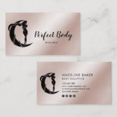 体スカルプトフィットネスリナーギウエストトレーナーバス 名刺 (正面/裏面)